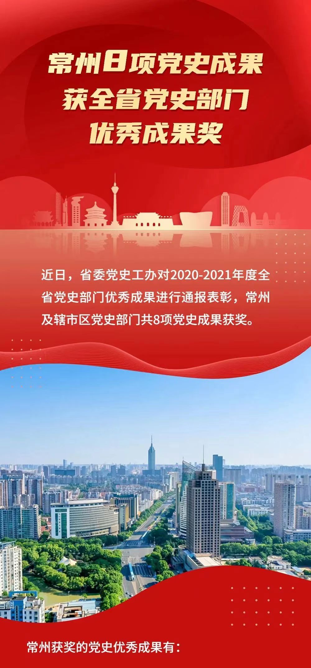 常州8项党史成果获全省